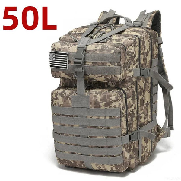 Plecak trekkingowy 25 l czarny 50 l (ACU)