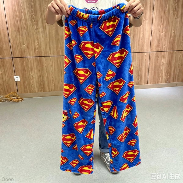 Spodnie flanelowe Superman Batman L / 0910-081-FLR-B-5