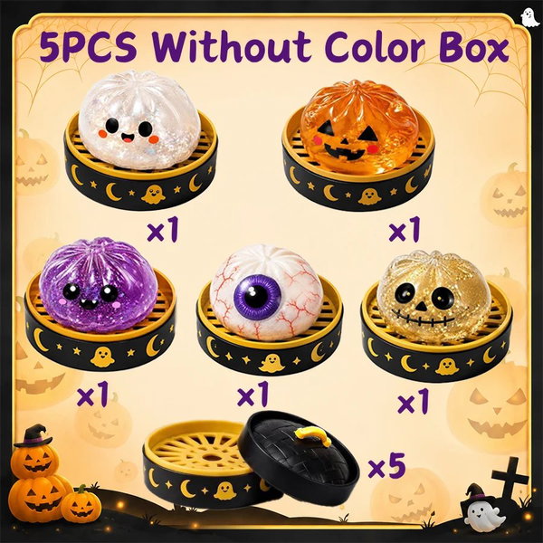 Mini Halloweenowe Pierożki Squishy, 5 szt. bez opakowania