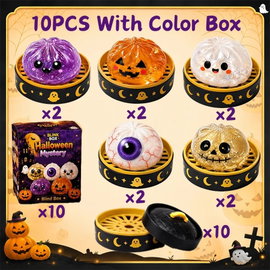 Mini Halloweenowe Pierożki Squishy, 5 szt. bez 10 szt.-With Color Box