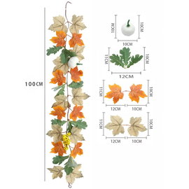 Girlanda jesienno-wiosenna z liści klonu – 1 100 cm