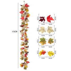 Girlanda jesienno-wiosenna z liści klonu – 10 175 cm