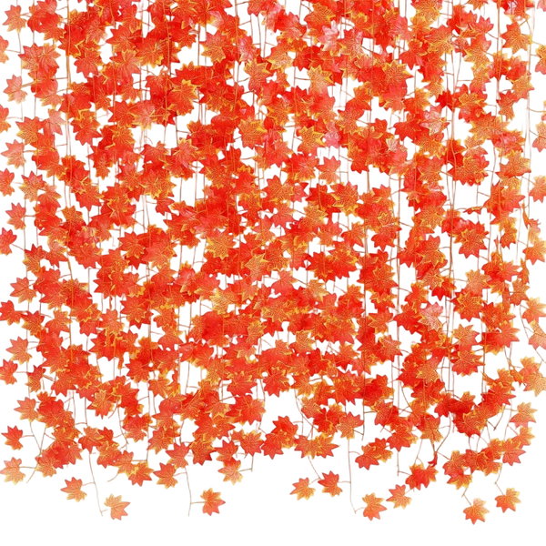 Girlanda z liści klonu pomarańczowa 2 – 69 M (30 szt.)