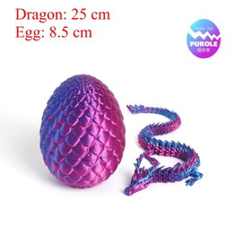Drukowane w 3D jajo smoka z ruchomym modelem smoka, dekoracja domu