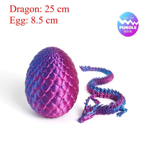 Drukowane w 3D jajo smoka z ruchomym modelem smoka, dekoracja domu