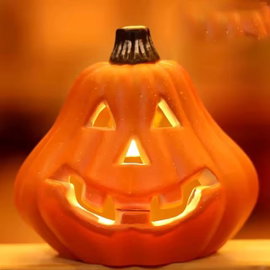 Świecąca dynia LED na Halloween, trójwarstwowa, kolor 114