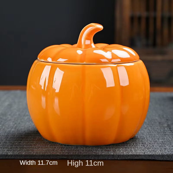 Słoik na cukierki z dyni L pumpkin jar ceramiczny