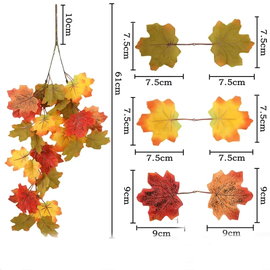 Sztuczna girlanda z liści klonu 75 cm kolor B