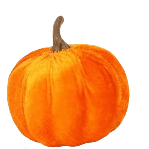 Aksamitna mini dynia ozdobna pomarańczowa 6 cm