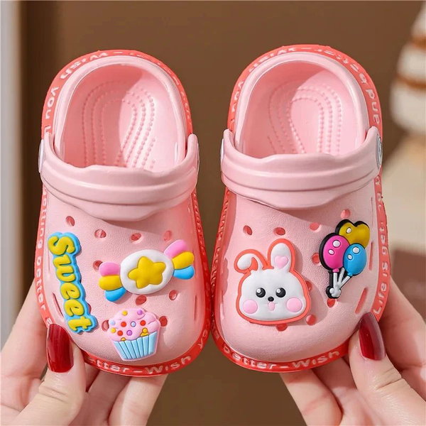 Klapki letnie dla dzieci różowe rozmiar 18 22 (insole 14 cm)