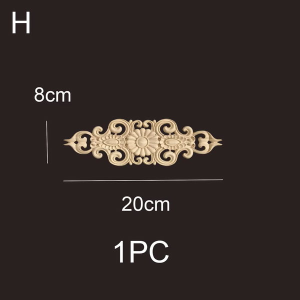 Drewniane aplikacje rzeźbione, antyczne ozdoby 12cmx8 cm – H 20cmx8 cm