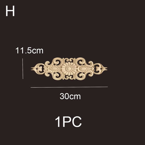 Drewniane aplikacje rzeźbione, antyczne ozdoby 12cmx8 cm – H 30cmx11.5 cm