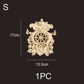 Drewniane aplikacje rzeźbione, antyczne ozdoby 12cmx8 cm – S 17cmx13.5 cm