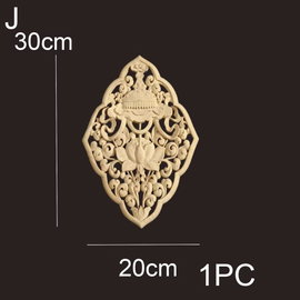 Drewniane aplikacje rzeźbione, antyczne ozdoby 12cmx8 cm – J 30cmx20 cm