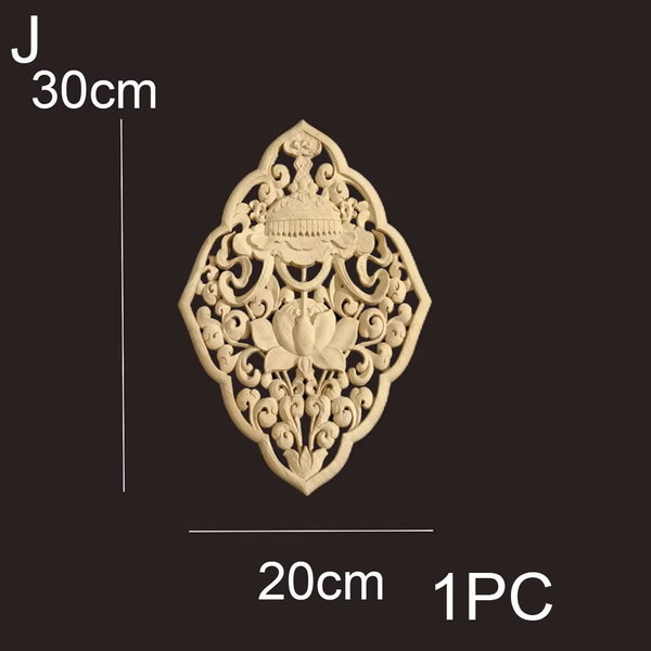 Drewniane aplikacje rzeźbione, antyczne ozdoby 12cmx8 cm – J 30cmx20 cm