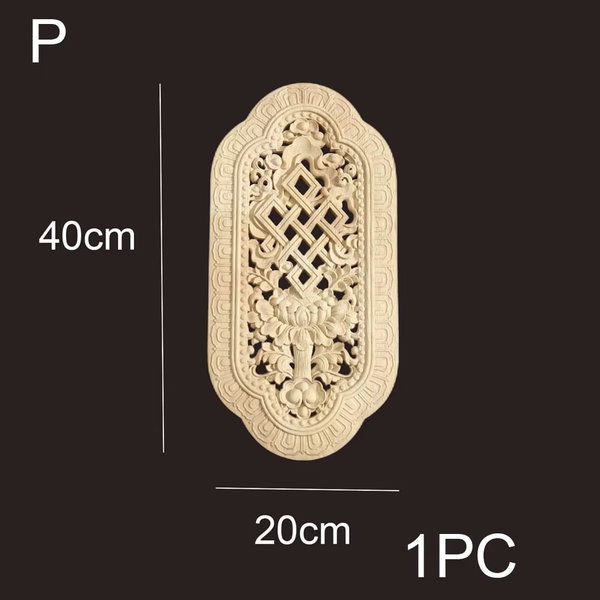 Drewniane aplikacje rzeźbione, antyczne ozdoby 12cmx8 cm – P 40cmx20 cm