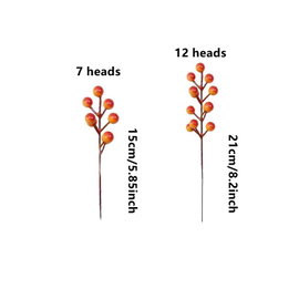 Sztuczne gałązki z jafrotki pomarańczowe 7 heads