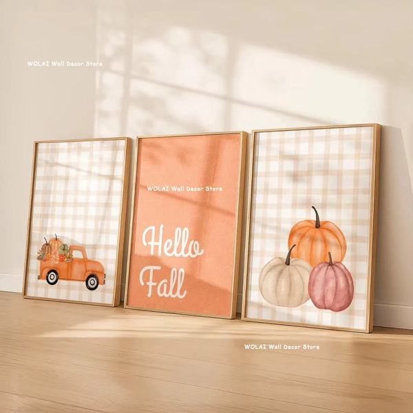 Zestaw 3 obrazów na płótnie z motywem – 20×30 cm No Frame / WO2509 3 szt.