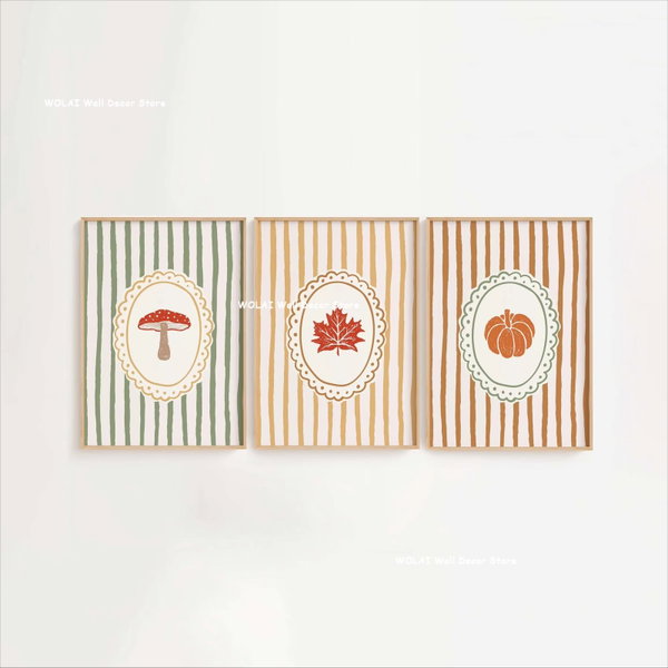 Zestaw 3 obrazów na płótnie z motywem – 20×30 cm No Frame / CT117160 3 szt.
