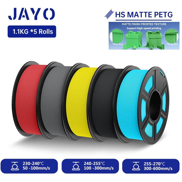 Filament PETG matowy kolor HS PETG-RDGYYLBKSB