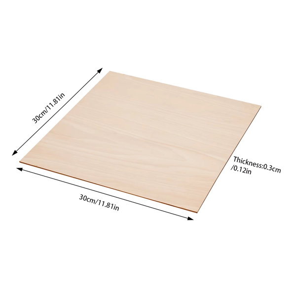 30 sztuk płytek z drewna lipowego 3 mm, 30x30 cm do majsterkowania i