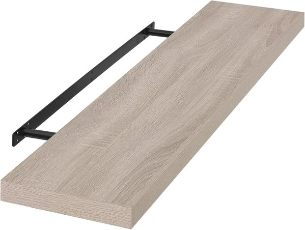 Półka wisząca dekoracyjna brązowa 40x22.9x3.8cm – Light Oak(80×22.9×3.8 cm)