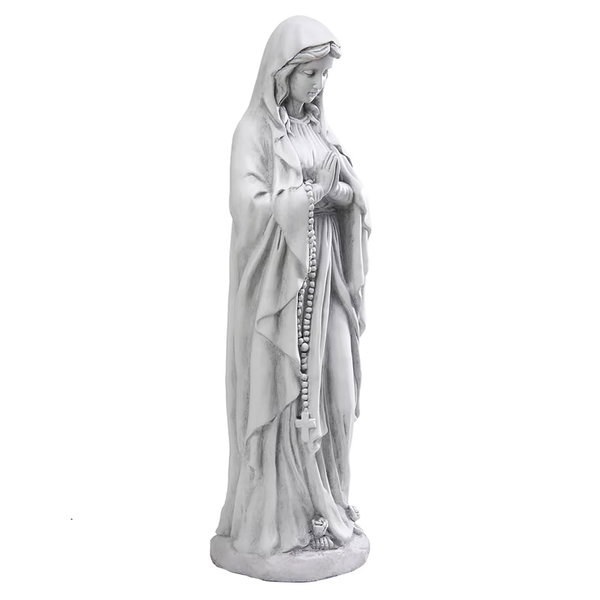 Statua Matki Boskiej Modlącej Się, szara