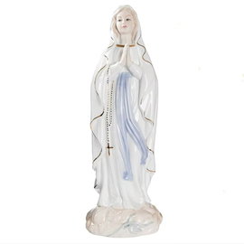 posąg dziewicy Mary naszej pani z Lourdes katolicki święty posąg ceramiczny
