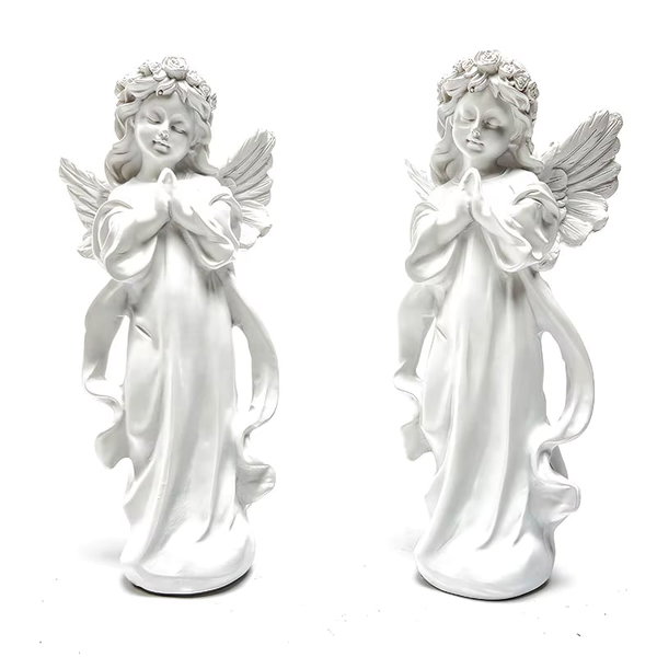 Figurka anioła modlitewnego z żywicy, dekoracja do ołtarza domowego