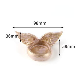 Świecznik Angel Wings Statuetka z żywicy różowy