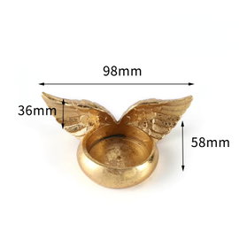 Świecznik Angel Wings Statuetka z żywicy złoty