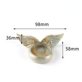 Świecznik Angel Wings Statuetka z żywicy srebrny