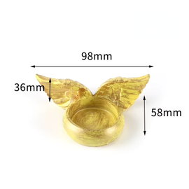 Świecznik Angel Wings Statuetka z żywicy żółty