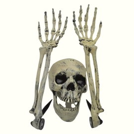 Kości ozdoby ogrodowe, ręka na Halloween 2Hand and 1Head