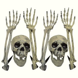 Kości ozdoby ogrodowe, ręka na Halloween 4Hand and 2Head