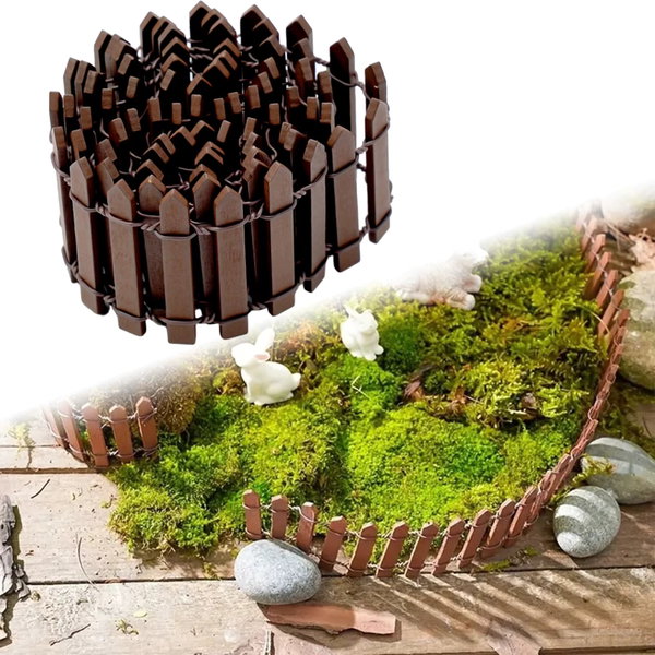 Mini płot drewniany dekoracja ogrodu bajkowy krajobraz biały – Coffee