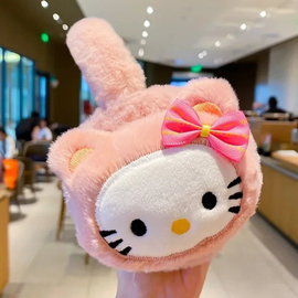 Nauszniki Hello Kitty pluszowe różowe