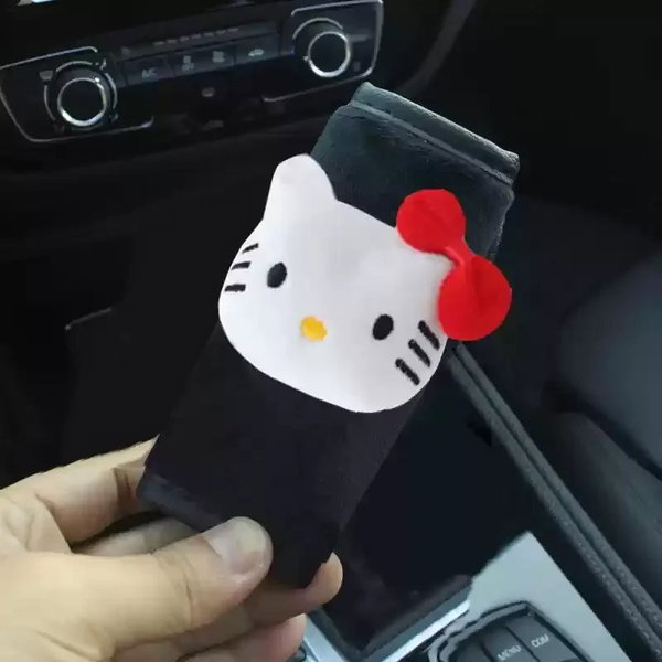 Ochraniacz na pas bezpieczeństwa Hello Kitty, dekoracja wnętrza czarny