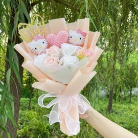 Pluszowy bukiet Hello Kitty, kreskówkowy, 1-35 cm 11-36 cm