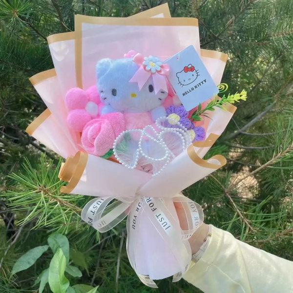 Pluszowy bukiet Hello Kitty, kreskówkowy, 1-35 cm 13-32 cm