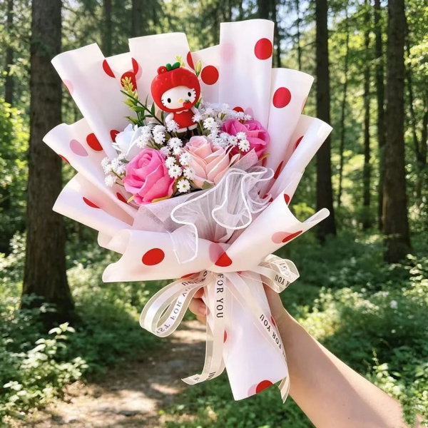 Pluszowy bukiet Hello Kitty, kreskówkowy, 1-35 cm 23-35 cm