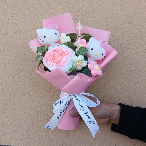 Bukiet pluszaków Hello Kitty z różą kawaii anime, kolor 35