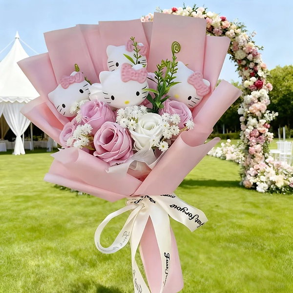 Bukiety róż Hello Kitty kolor KT-B-PINK