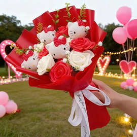 Bukiety róż Hello Kitty kolor KT-B-RED