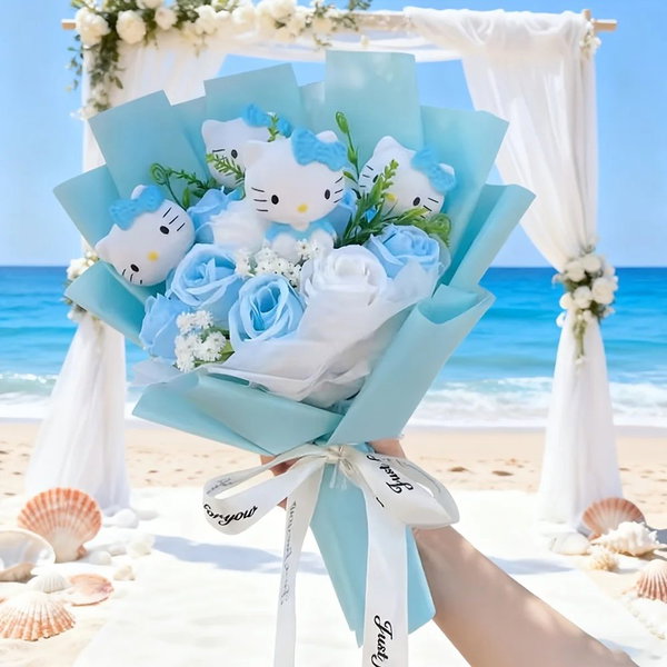 Bukiety róż Hello Kitty kolor KT-B-BLUE