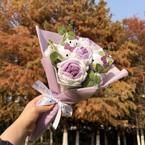 Bukiety róż Hello Kitty kolor KT-A-PURPLE