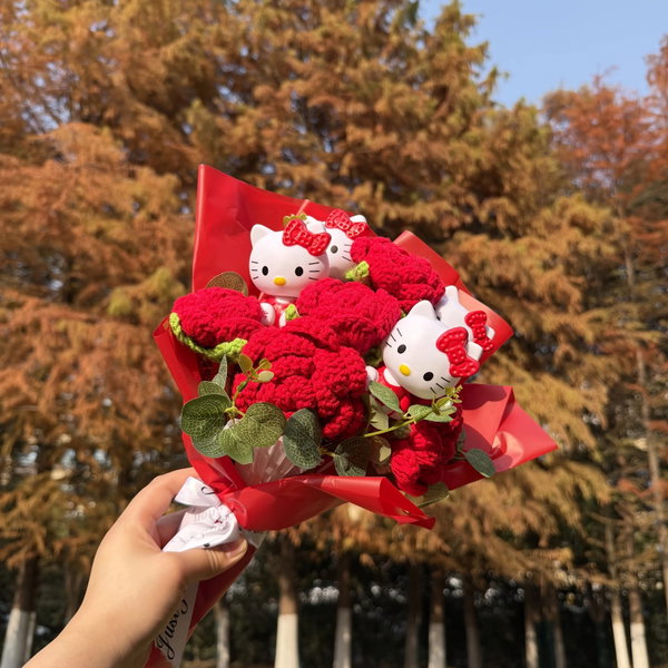 Bukiety róż Hello Kitty kolor KT-A-RED