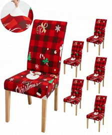 Pokrowce Świąteczne Na Krzesła Komplet 6 Sztuk Dekoracje Ozdoby Na Święta