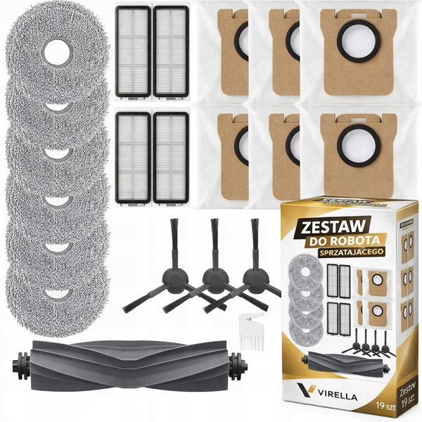 DUŻY ZESTAW AKCESORIÓW FILTRY WORKI MOPY SZCZOTKI DO DREAME L20 ULTRA X20