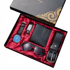 Zestaw Prezentowy Dla Mężczyzny Portfel Pasek Zegarek Okulary Prezent Męski